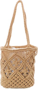 Adornia Crocheted Bucket Tote Bag