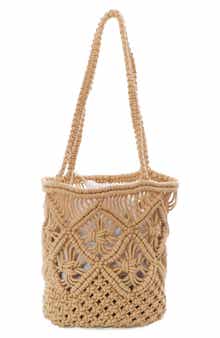 Crocheted Bucket Tote Bag