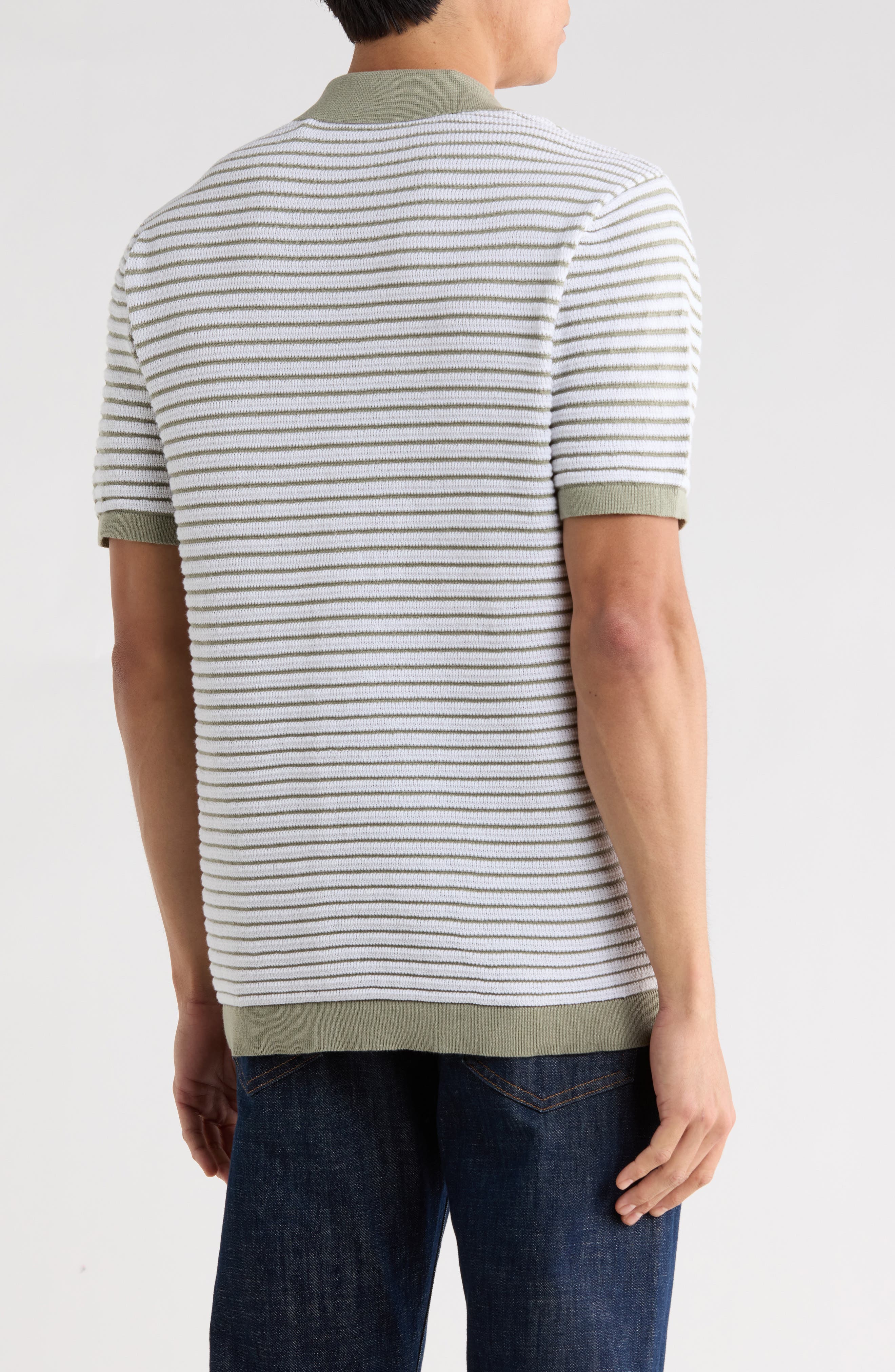 Wicher Stripe Knit Polo - image 2