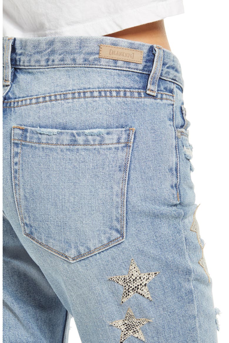 Snake Star Patch Crop Jeans, Alternate, color, STAR CHILD