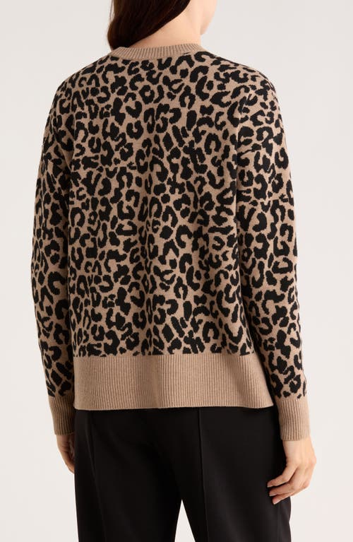 Nordstrom Rack Patterned Crewneck Sweater In Brown
