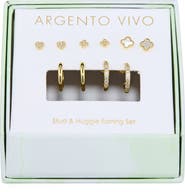 ARGENTO VIVO Clover Set of 5 Assorted Stud & Hoop Earrings