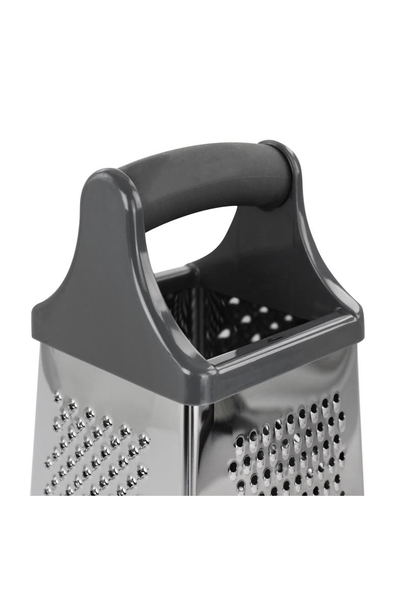 Stainless Steel Four Sided Box Grater, Alternate, color, Gray