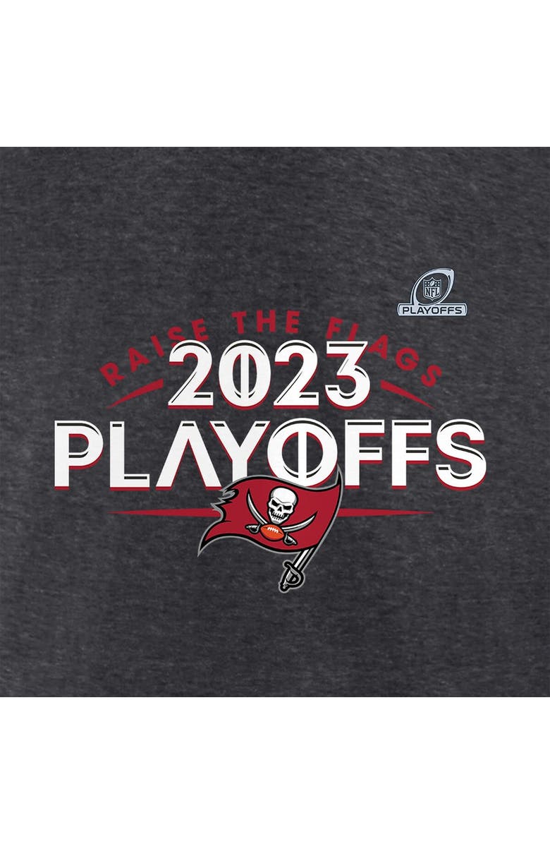 FANATICS Men's Fanatics Branded Heather Charcoal Tampa Bay Buccaneers 2023 NFL Playoffs T-Shirt, Alternate, color, 