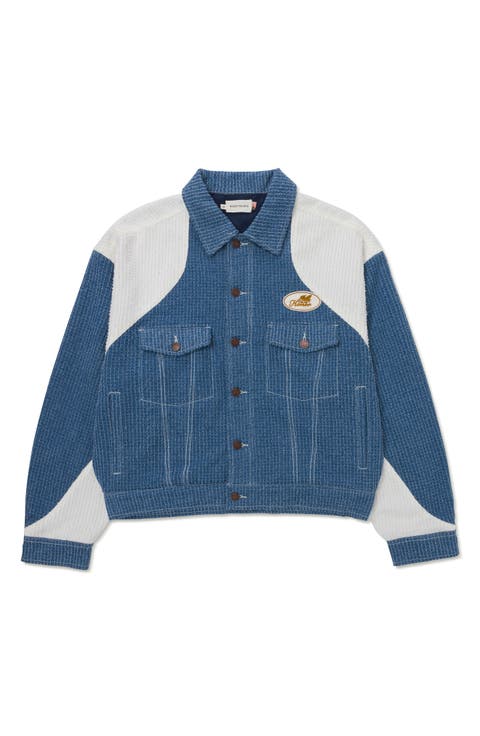 Colorblock Denim Trucker Jacket