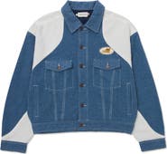 HONOR THE GIFT Colorblock Denim Trucker Jacket