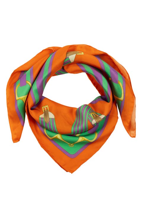 Ribbons Silk Square Scarf