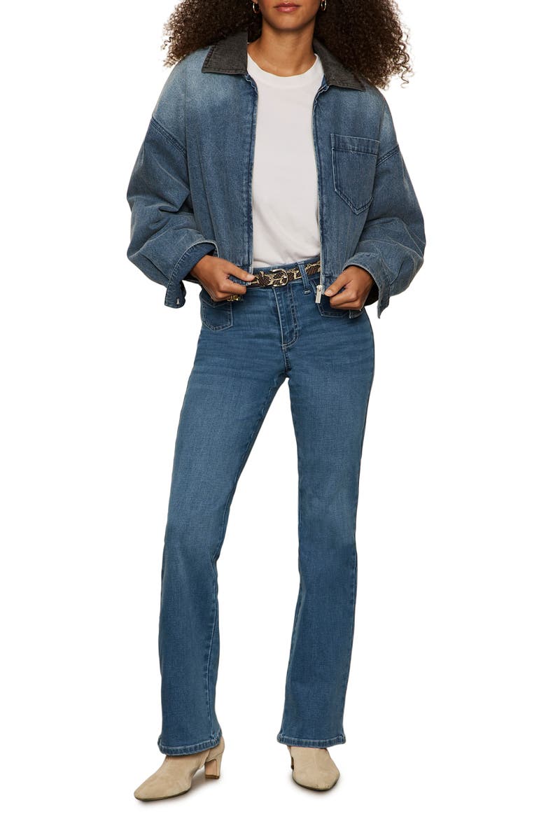 Ridge Faux Shearling Lined Denim Jacket, Alternate, color, GRAND PRIZ