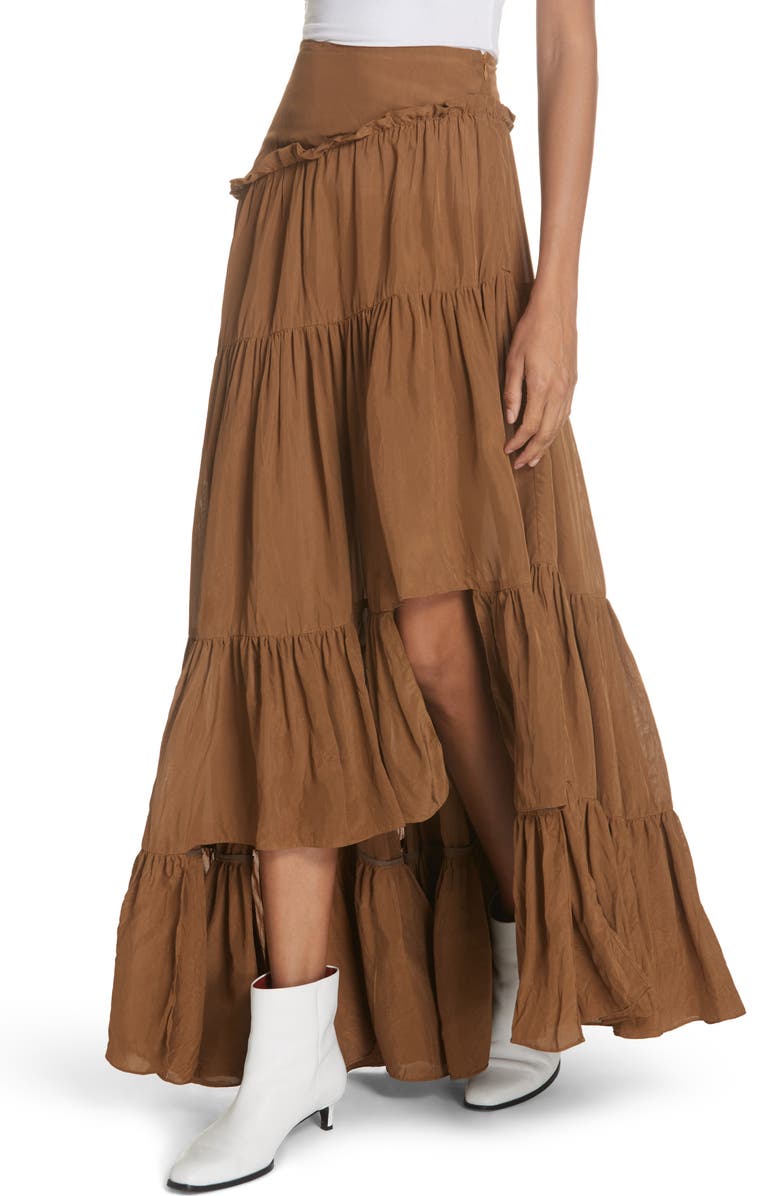 3.1 Phillip Lim Tiered Ruffle Maxi Skirt, Alternate, color, 