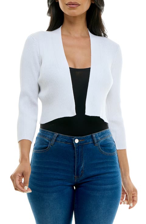 Ribbed Bolero Cardigan