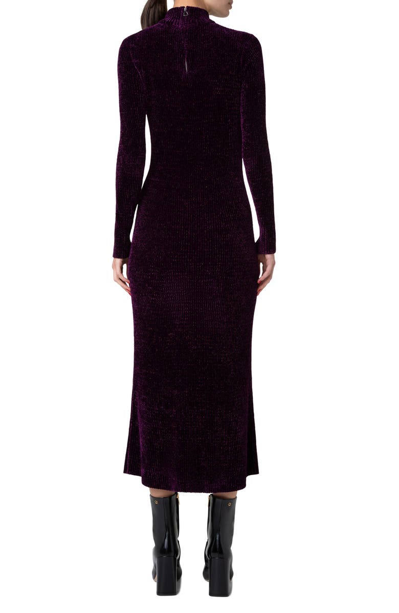 Akris Long Sleeve Chenille Midi Sweater Dress, Alternate, color,