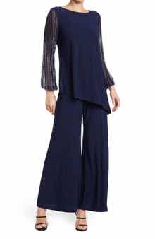 Marina Beaded Sleeve 2-Piece Pant Set