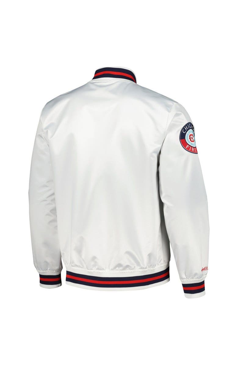 Mitchell & Ness Men's Mitchell & Ness  White Chicago Fire City Full-Snap Satin Jacket, Alternate, color, 
