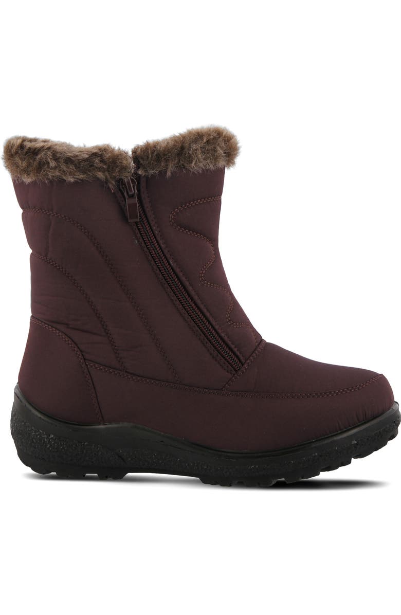 Flexus by Spring Step Persenia Waterproof Winter Boot, Alternate, color, Bordeaux Faux Fur