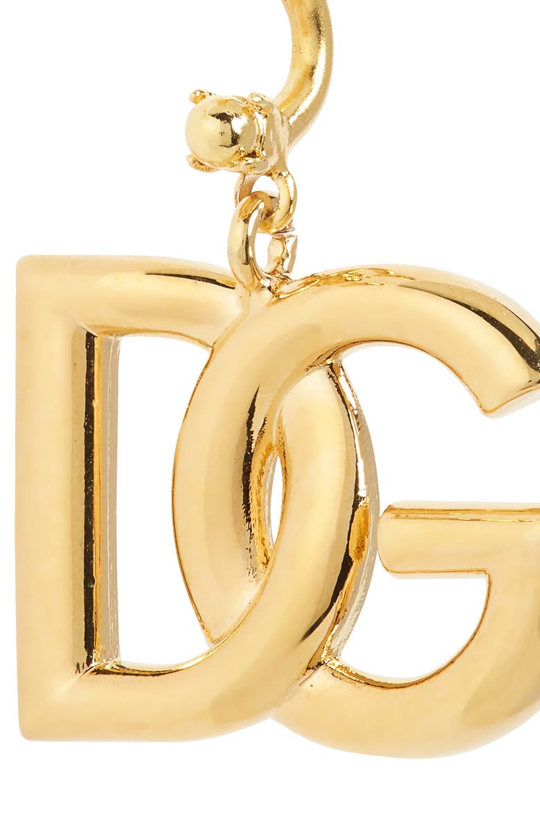 Dolce&Gabbana Logo Drop Back Earrings, Alternate, color, Oro