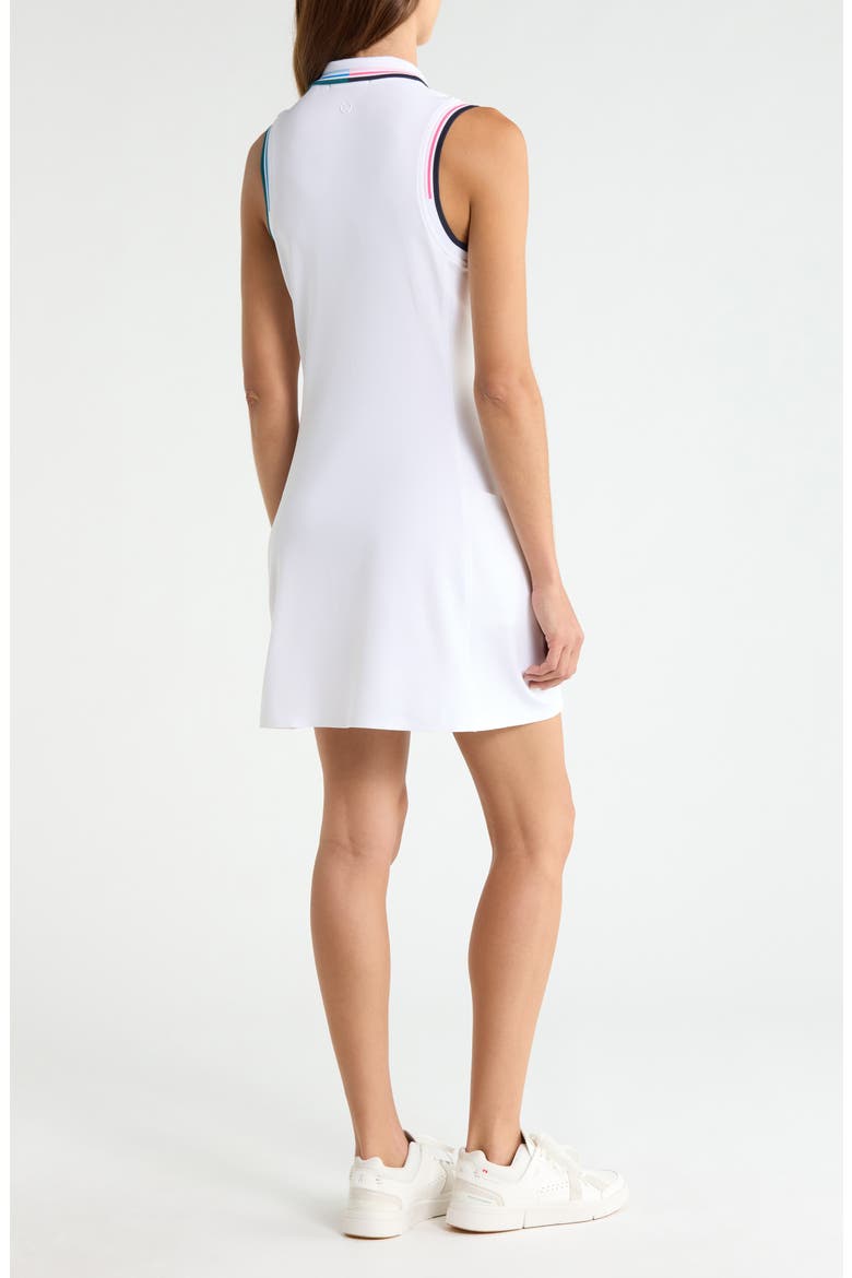 Knockout A-Line Polo Dress, Alternate, color, SNOW