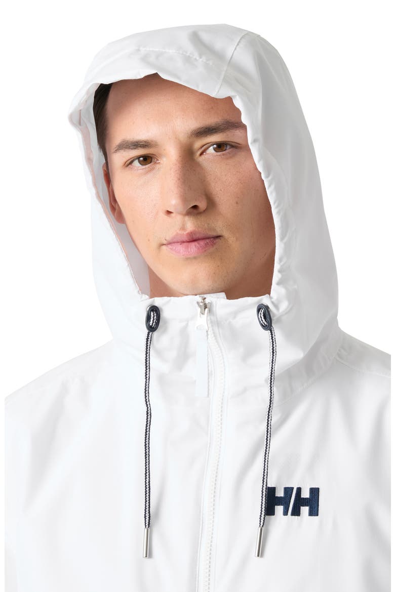 Sandoy Waterproof Rain Jacket, Alternate, color, WHITE