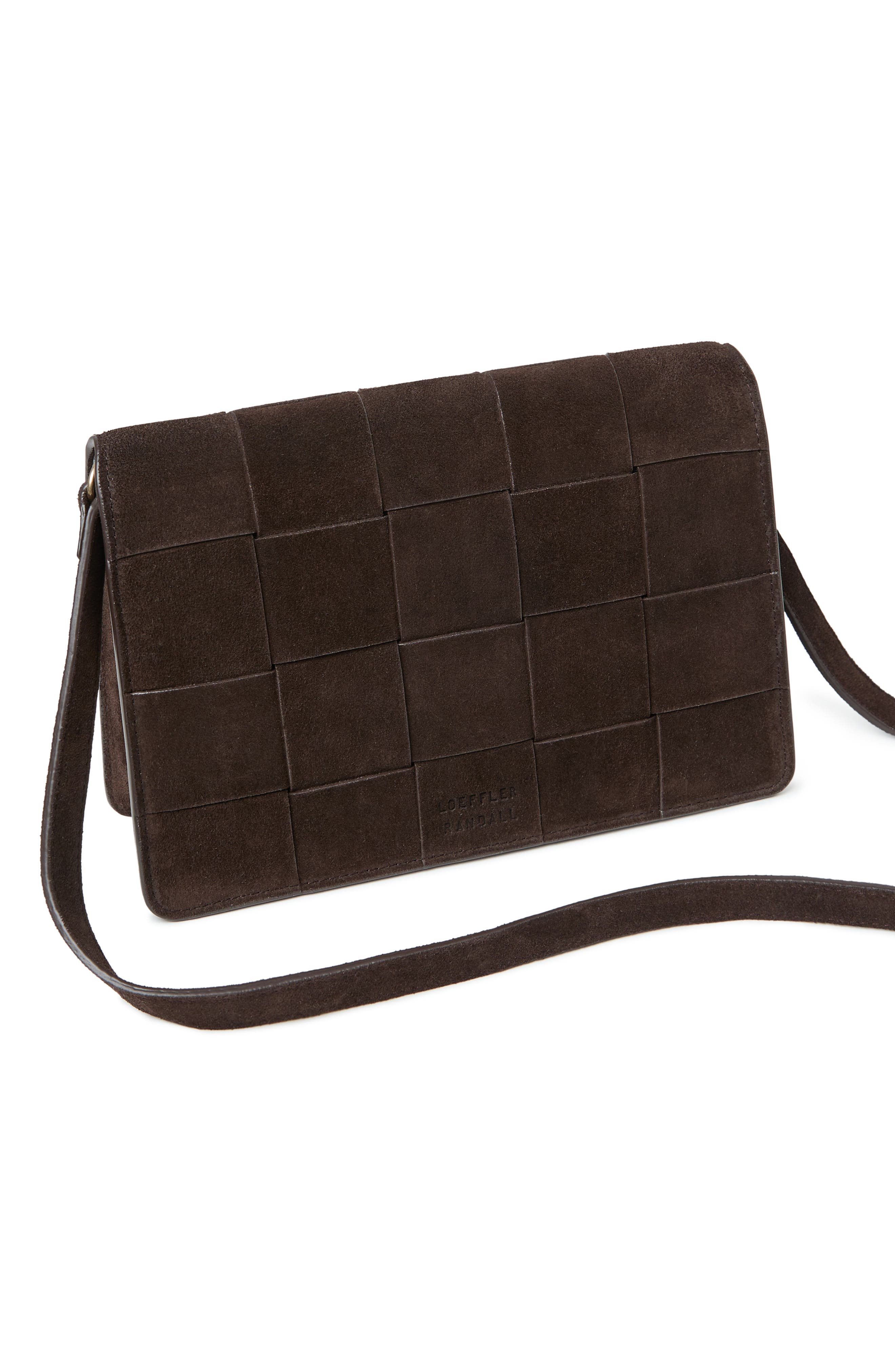 Loeffler Randall Delphine Woven Suede Shoulder Bag, Alternate, color, 