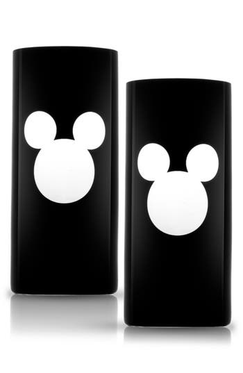 Joyjolt Disney Luxury Highball Glasses In Black