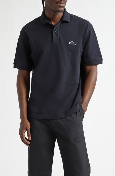 Institutional One Embroidered Cotton Piqué Polo