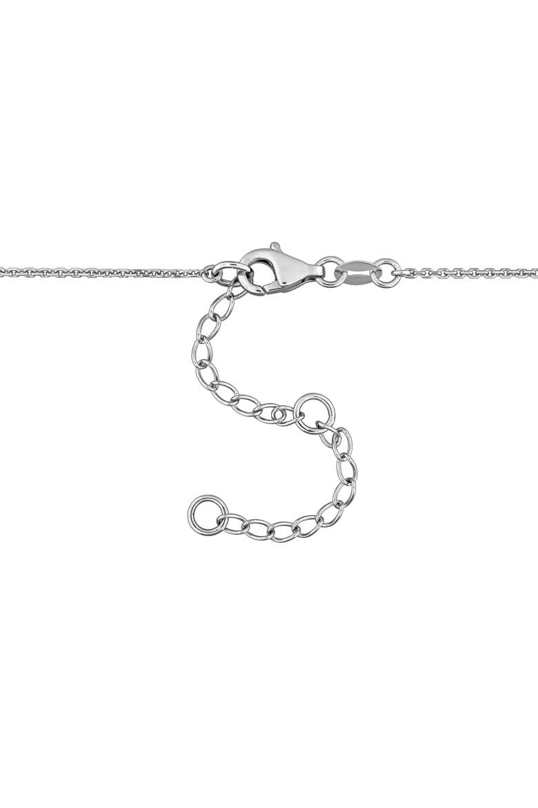 Lab-Grown Diamond Station Necklace 14k, Alternate, color, White Gold