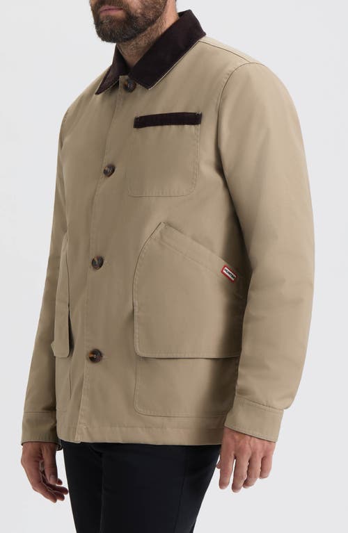 Hunter Water Repellent Canvas Barn Jacket In Brown