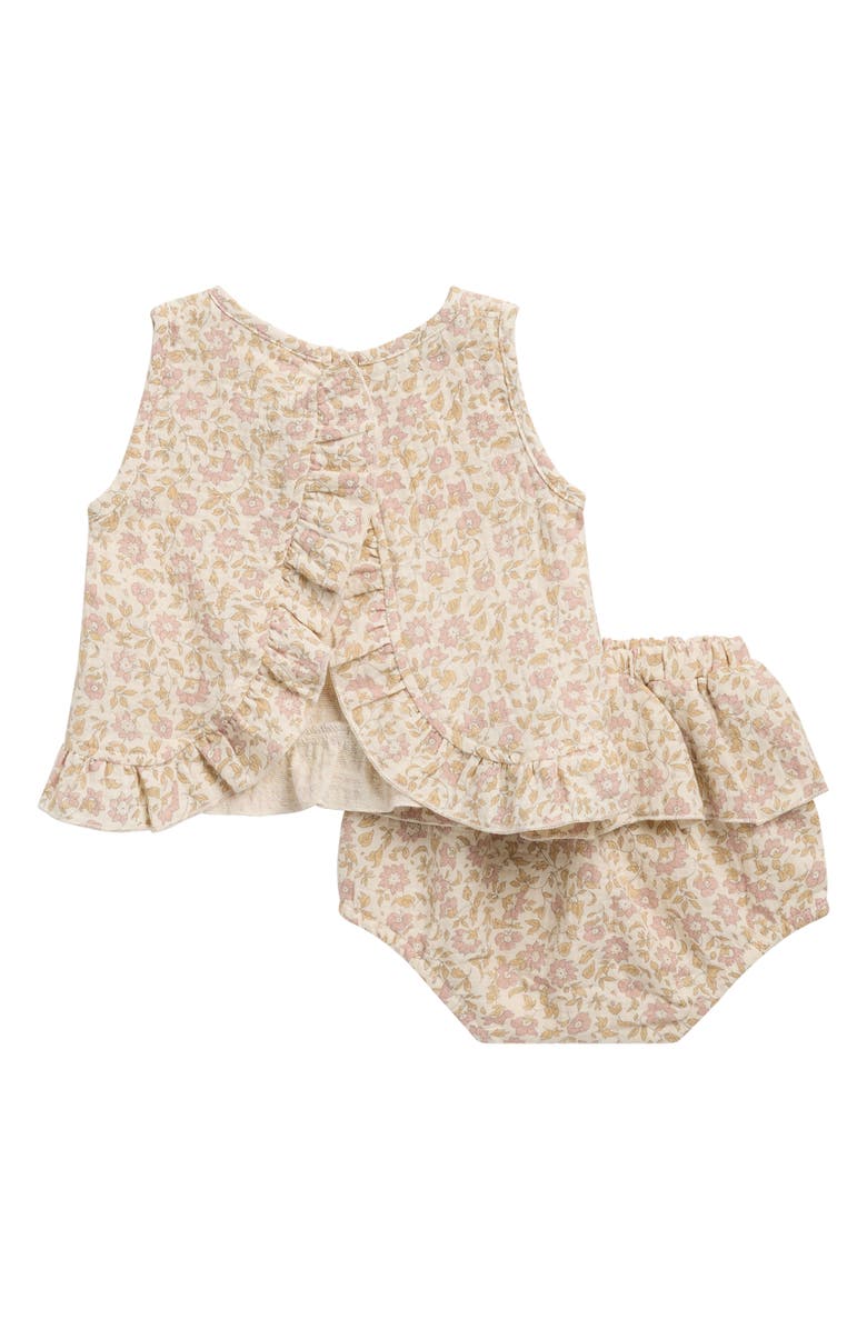QUINCY MAE Ruffle Tulip Tank & Bloomers Set, Alternate, color, Natural