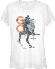 Star Wars: The Mandalorian and Grogu Junior's Star Wars The Mandalorian and Grogu Let's Go Bounty AT-RT Graphic T-Shirt