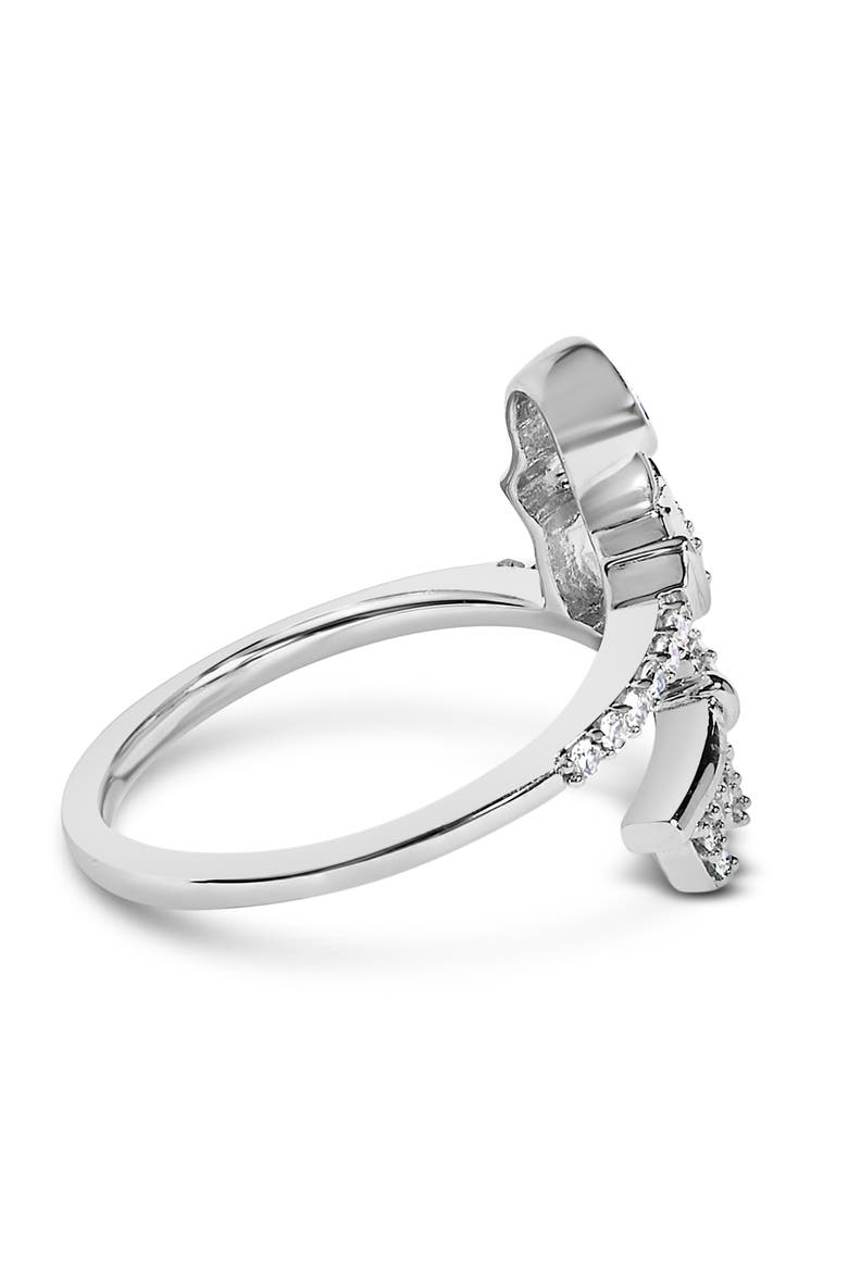 Sterling Silver 1/6 Cttw Key and Keyhole Diamond Ring, Alternate, color, Silver