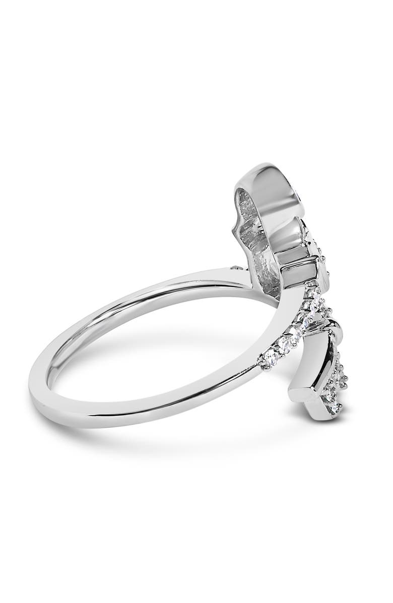 Haus of Brilliance Sterling Silver 1/6 Cttw Key and Keyhole Diamond Ring, Alternate, color, Silver