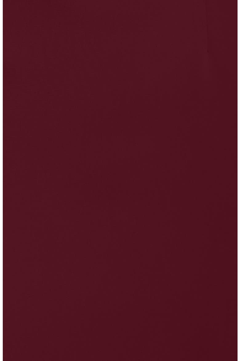 Layla Pleat One-Shoulder Crepe Gown, Alternate, color, BORDEAUX