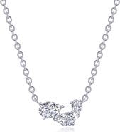 Lafonn Three-Stone Simulated Diamond Necklace