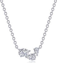 Lafonn Three-Stone Simulated Diamond Necklace