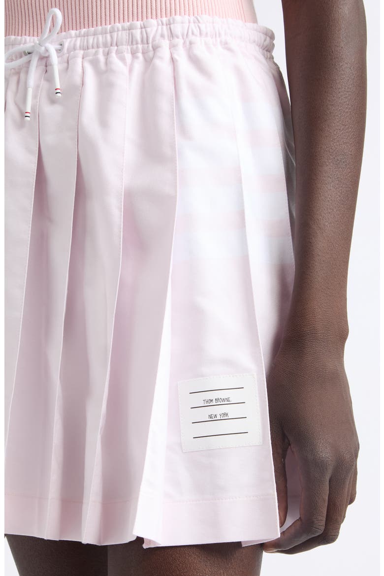 4-Bar Pleated Cotton Oxford Miniskirt, Alternate, color, LIGHT PINK
