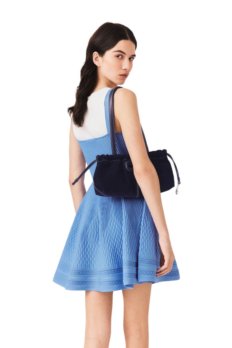 Short knit dress, Alternate, color, Blue