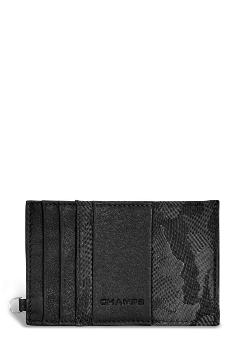 Camo Card Case, Main, color, BLACK