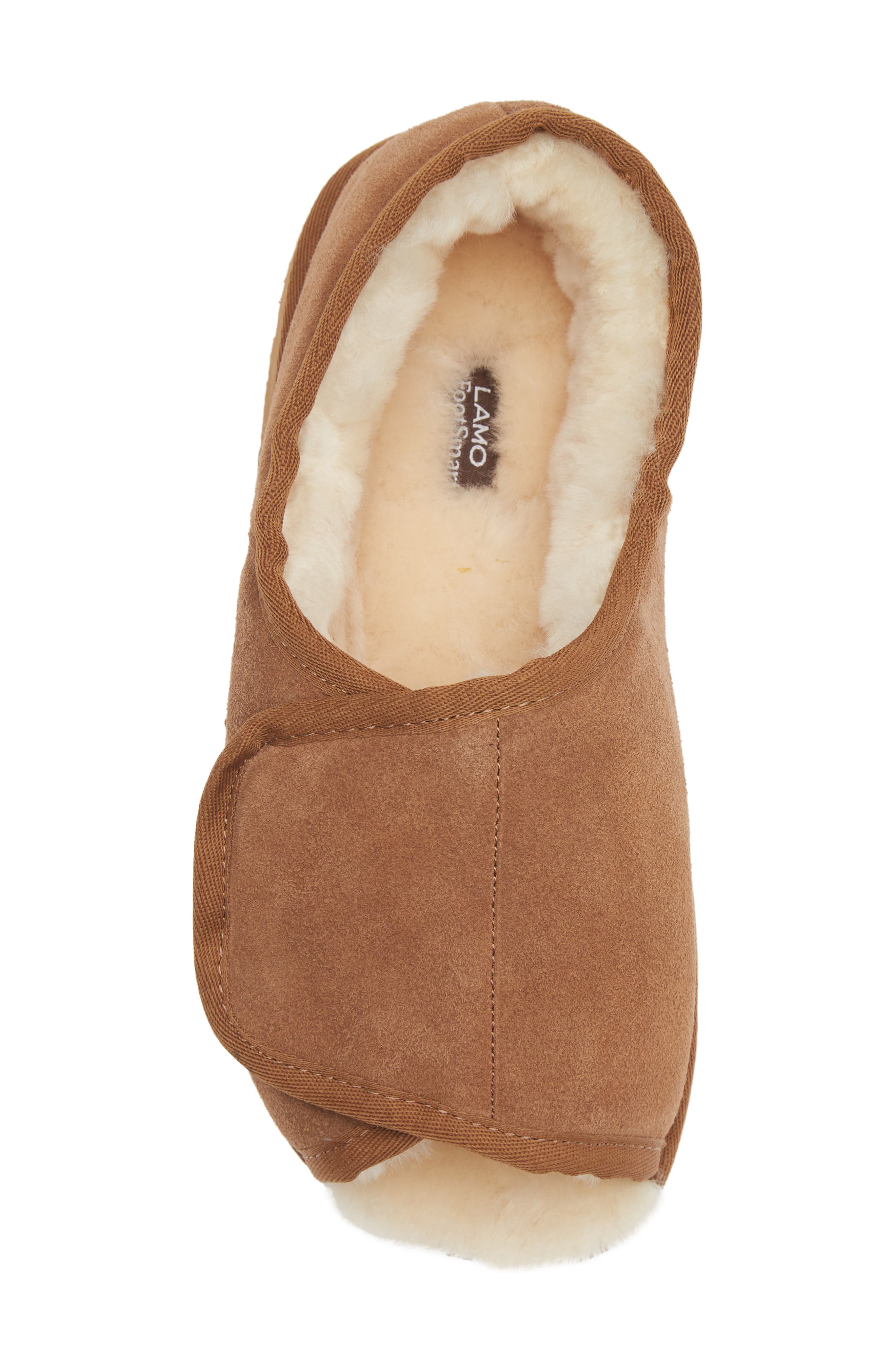 Open Toe Slipper, Alternate, color, CHESTNUT