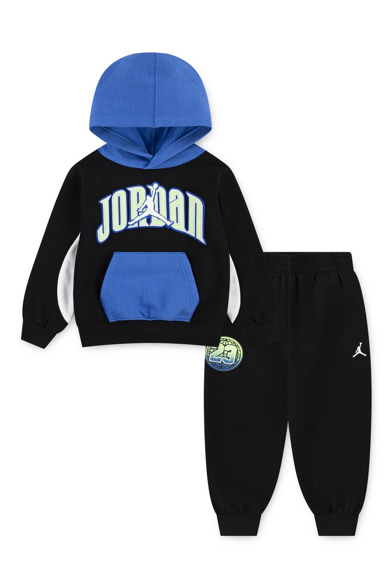 Gametime Fleece Hoodie & Joggers Set, Main, color, BLACK