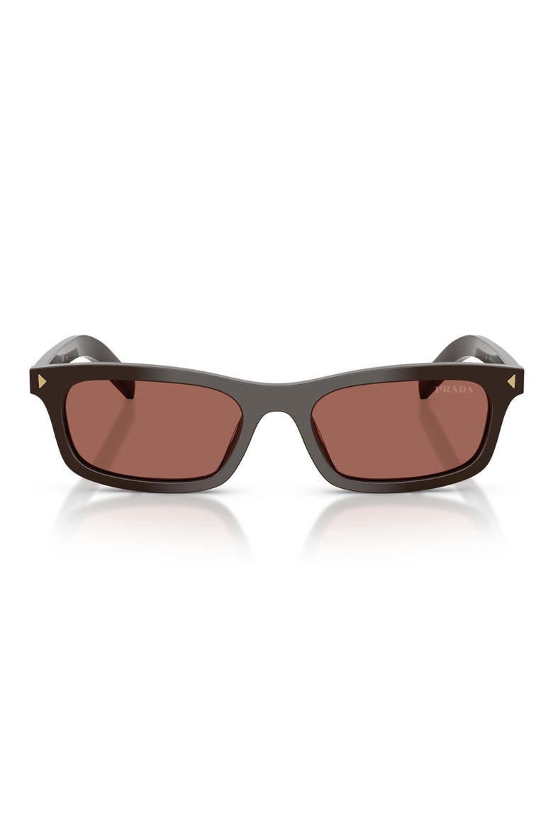 53mm Pillow Sunglasses, Main, color, CIGAR / BROWN