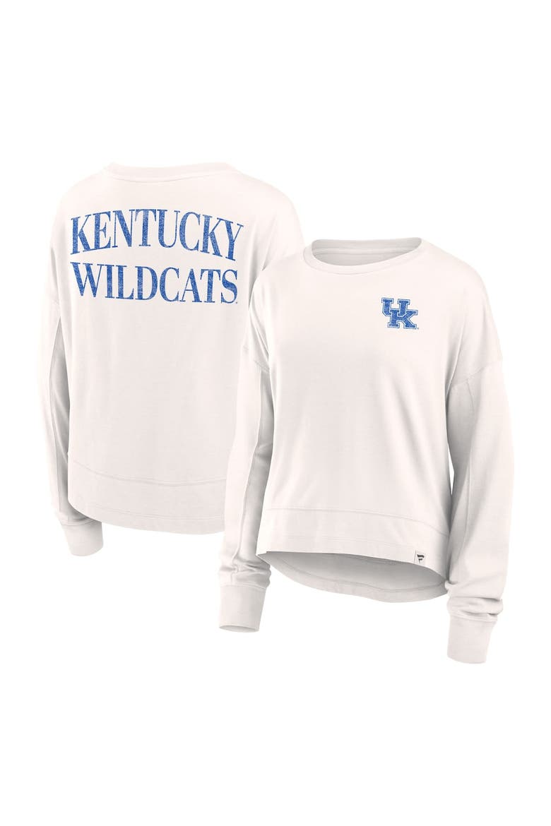 Women's Fanatics Branded White Kentucky Wildcats Kickoff Full Back Long Sleeve T-Shirt, Alternate, color, White