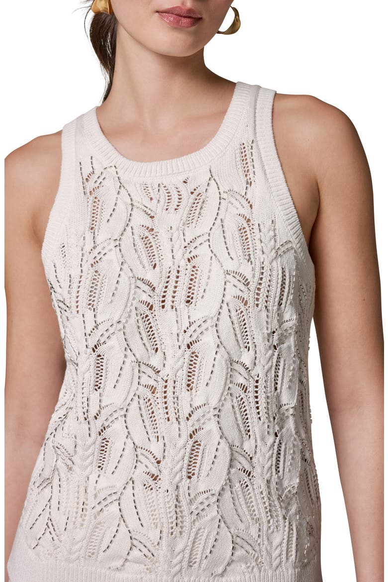 Open Stitch Sweater Vest, Alternate, color, CREAM