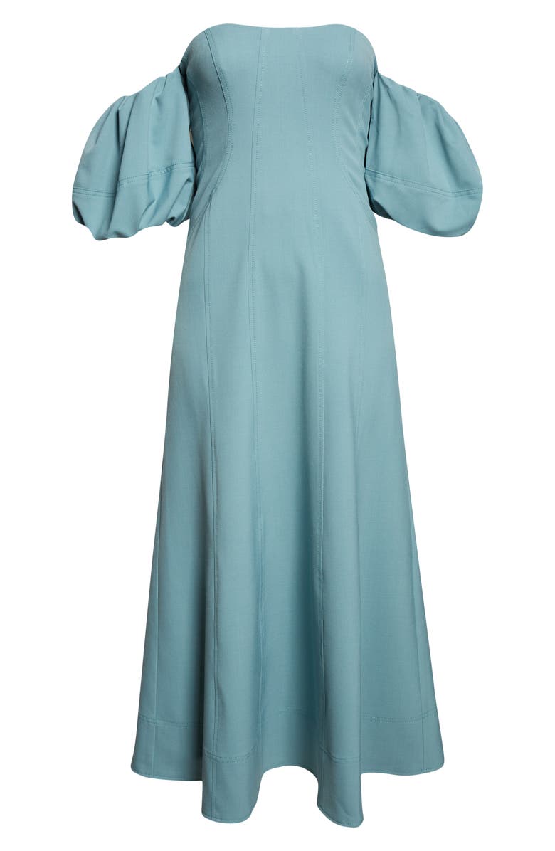 Ulla Johnson Nina Off the Shoulder Dress, Alternate, color, Ocean