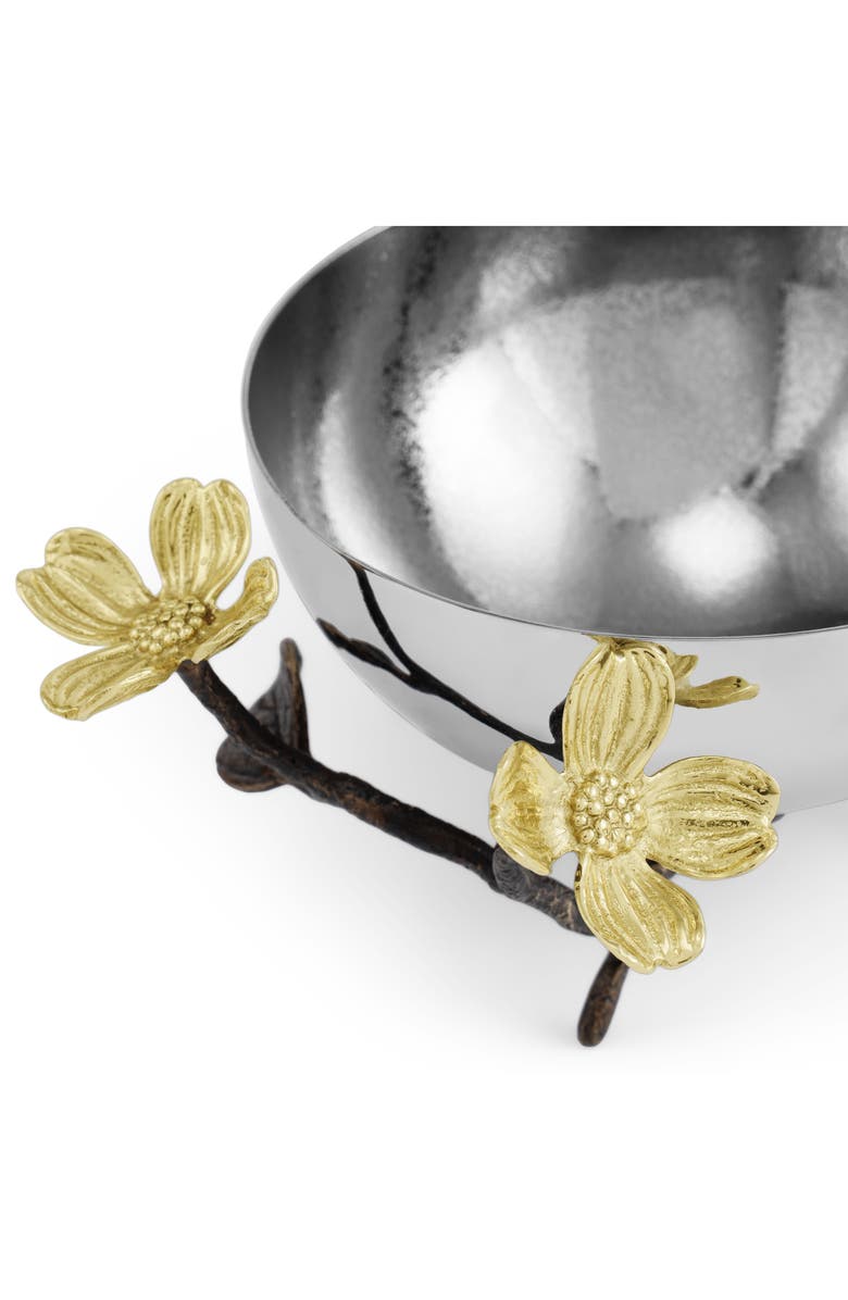 Michael Aram Dogwood Small Bowl, Alternate, color, Silver/ Gold/ Brass