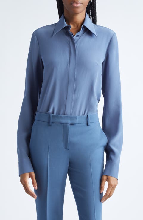 Hansen Silk Crêpe de Chine Shirt