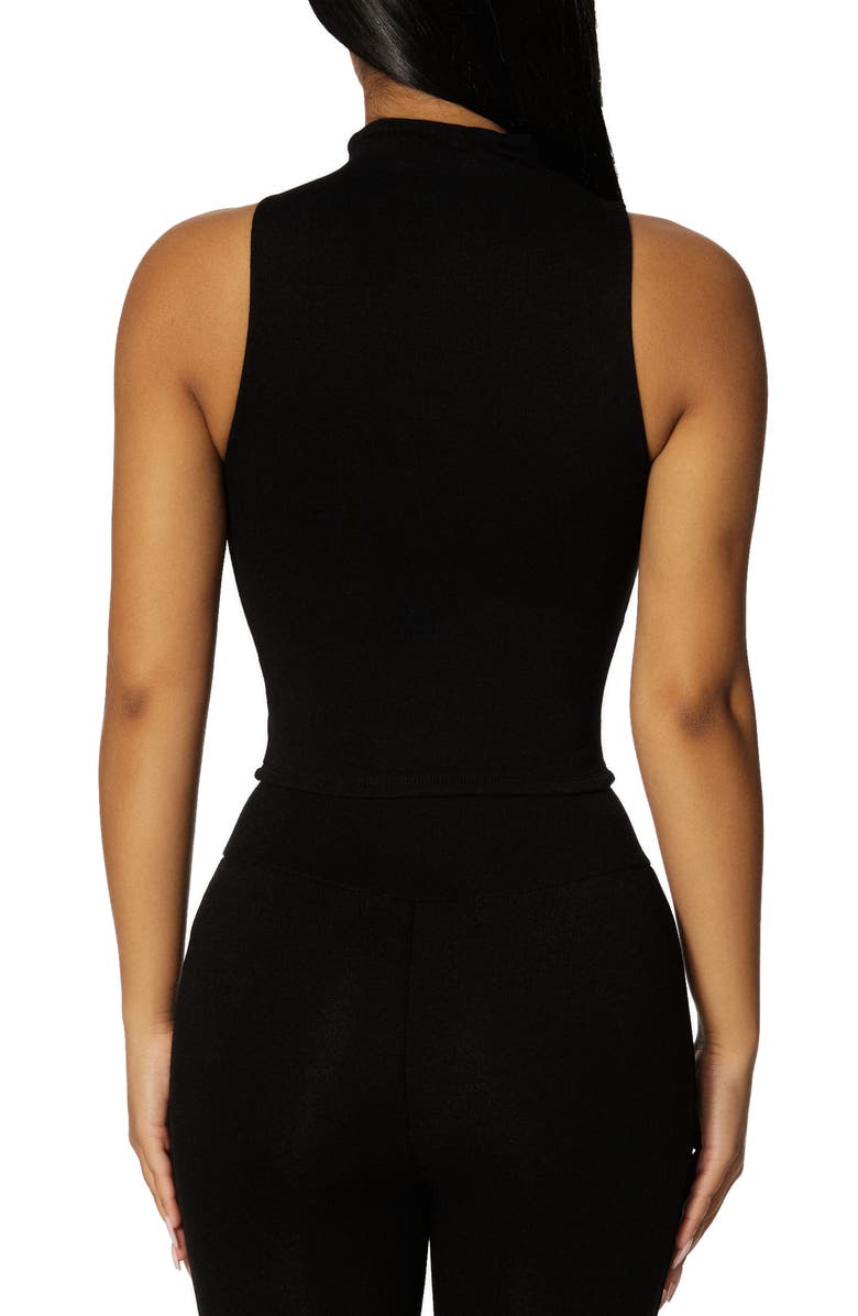 Naked Wardrobe Mock Neck Cutout Sleeveless Sweater, Alternate, color,