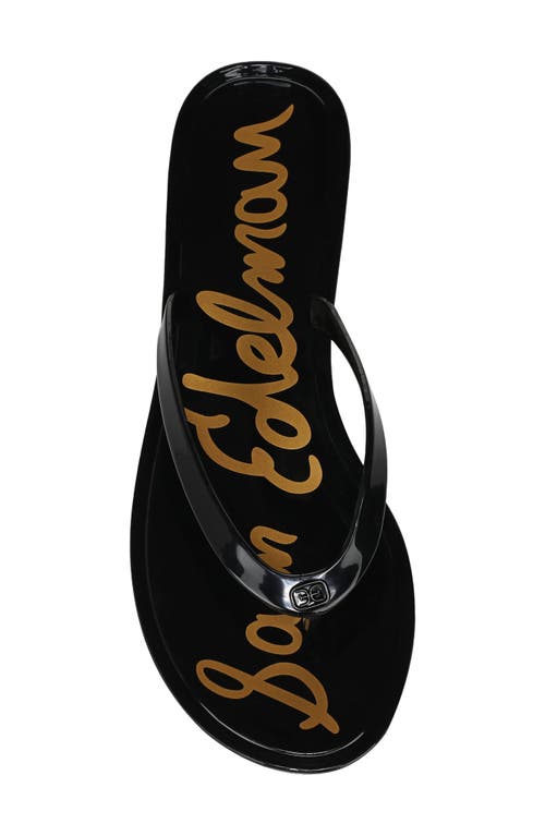 Sam Edelman Dean Jelly Flip Flop Black Jelly In Black