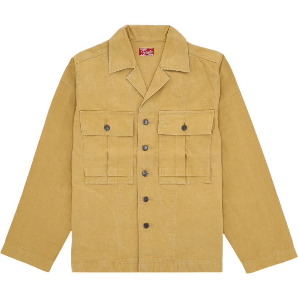 Fortela Richard Japan Cotton Overshirt In Brown