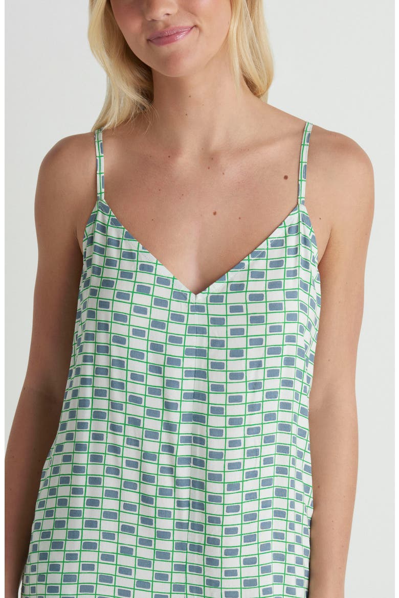 Venice Check Jumpsuit, Alternate, color, WINDWARD BLUE