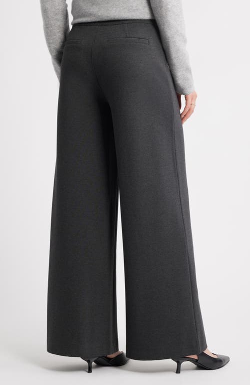 Caslonr Caslon(r) High Waist Wide Leg Ponte Pants In Gray
