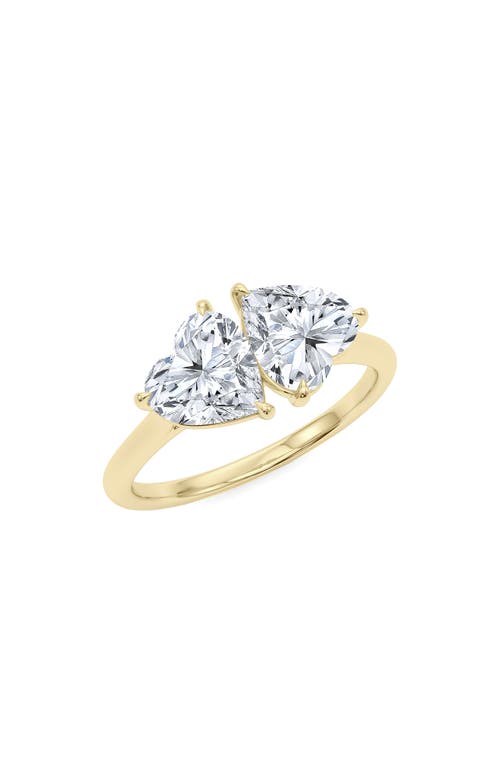 Hautecarat Lab Grown Diamond Twin Heart Ring